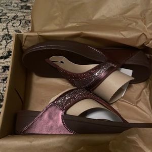 FitFlop Lulu Ombré purple glitter sandals Size 9